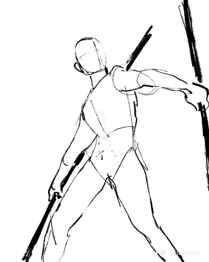 a black and white drawing of a man holding a baseball bat in one hand while standing on the other