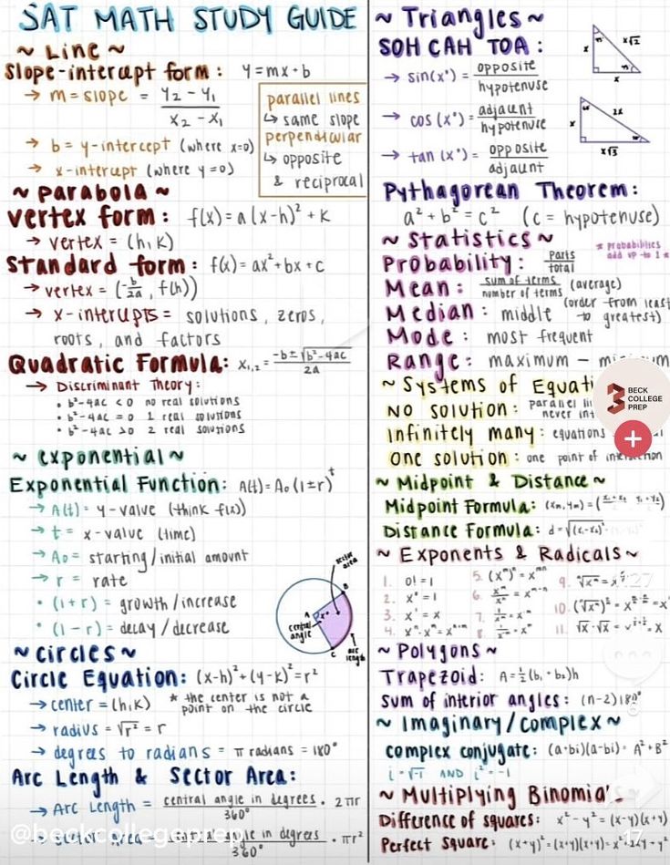 a notebook with some writing on it and the words sat math study guide written in different languages