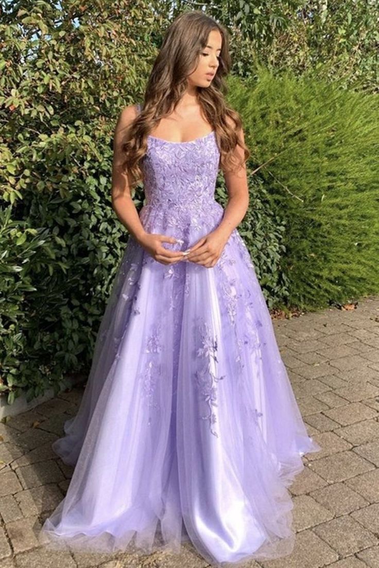 Purple Grad Dresses, Lavender Sweet 16 Dresses, Prom Dress 2022, Applique Prom Dress, Prom Dresses Lavender, Wedding Dress Cheap, Back Prom Dress, Lavender Prom Dresses, Dresses Quince