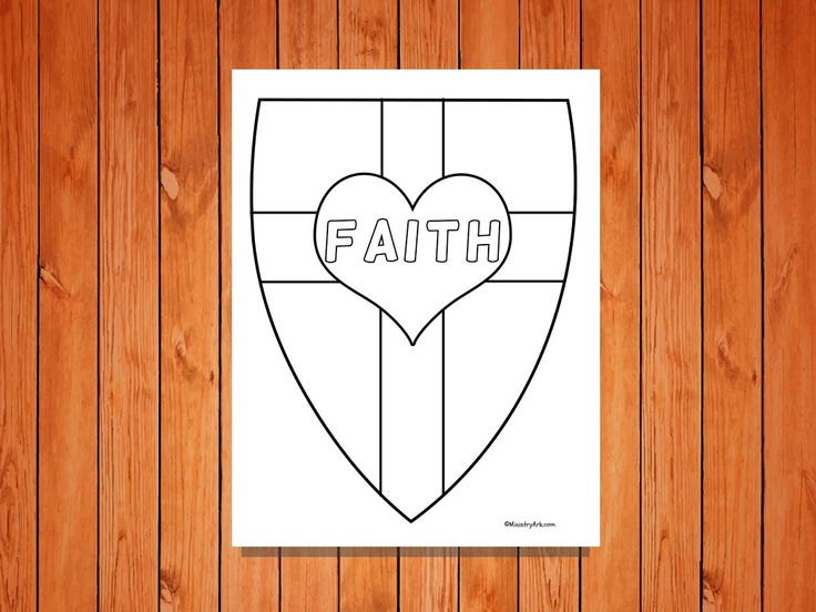 a heart with the word faith written in it on a wooden background, surrounded by lines