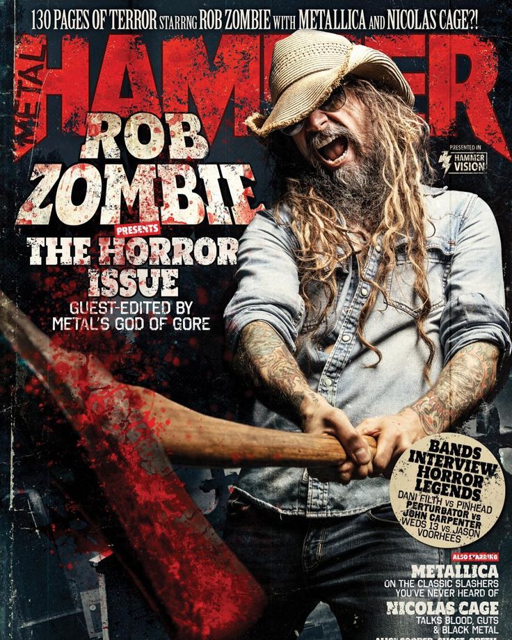 RobZombieofficial on Instagram: “Dig it! The new issue of @metalhammeruk has a screaming Hellbilly swinging an axe on the cover. #robzombie #metalhammermagazine”