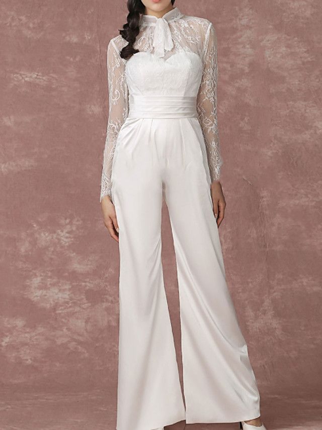 Jumpsuits Dresses Jewel Wedding Jumpsuit For Guest Lace wedding dress