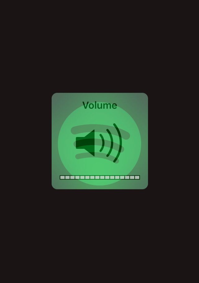 the volume button on an iphone's screen is green and has sound waves coming out of it