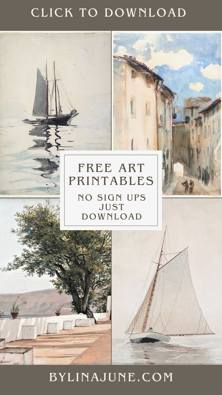 an image of paintings with the title free art printables