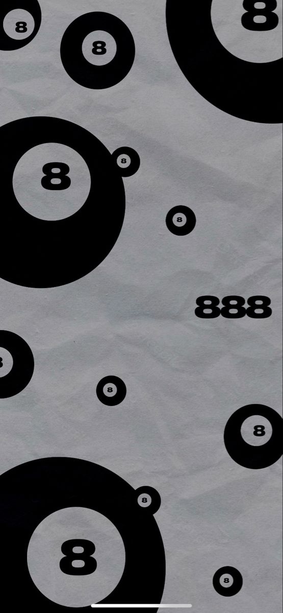 an image of some black and white circles on paper with the number 8 in it