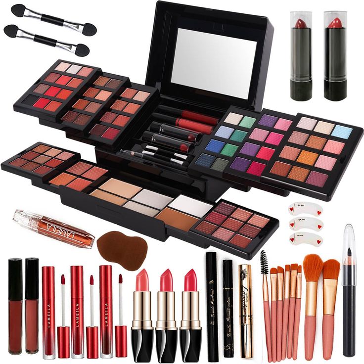 PRICES MAY VARY. 🎁 【 PERFECT STARTER SET 】 A great starter makeup kit. All in one travel makeup set is full of vibrant makeup. The multi-purpose make up kit is perfect for achieving any full-face look. Whether you’re a professional makeup artist, you like to experiment with different looks and styles or you’ve recently decided to learn more about the wonderful world of cosmetics,the makeup palette is definitely need! 🎁 【 ALL IN ONE MAKEUP KIT 】 Contains a wide variety of shades and styles, to Makeup Kit Box, Gothic Makeup Brands, Starter Makeup, Goth Makeup Set, Powder Eyeliner, All In One Makeup, Goth Eyeshadow Palette, Gothic Eyeshadow Palette, Evanescence Makeup Palette