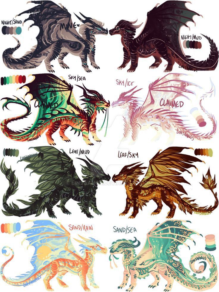 the different types of dragon wings are shown in this drawing technique, which is very easy to draw