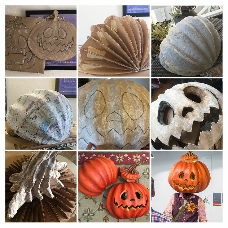 many different pumpkins are made out of paper