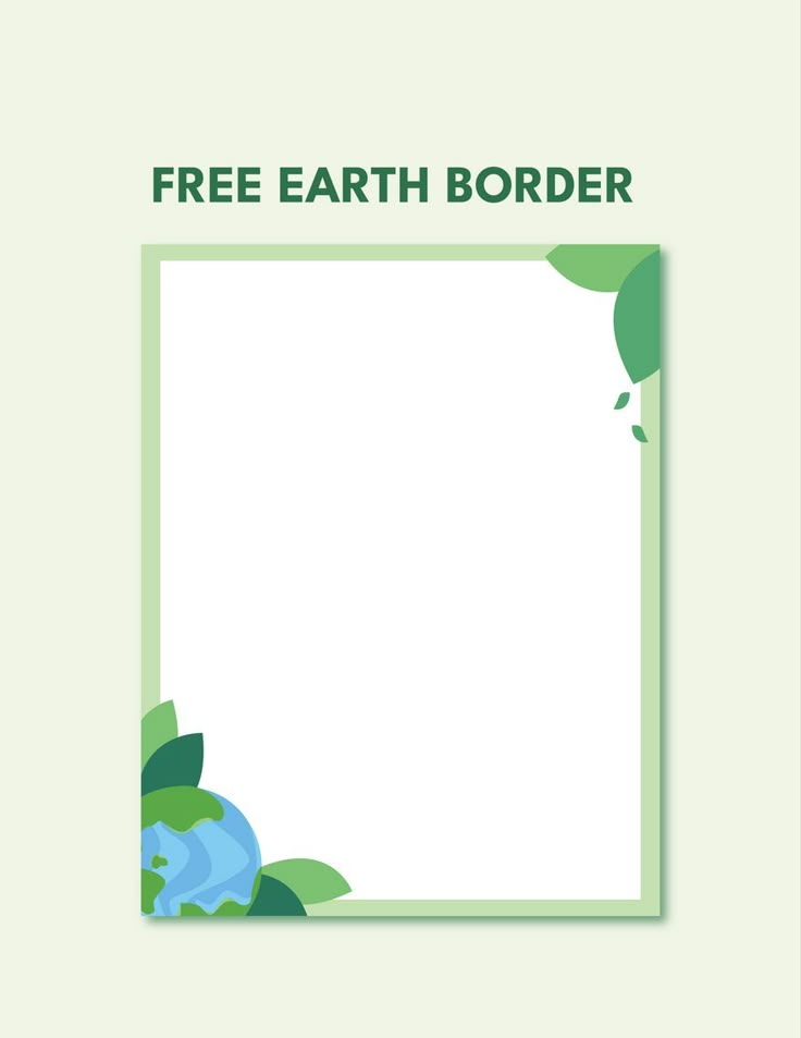 an earth border with leaves on it and the words, free earth border above it