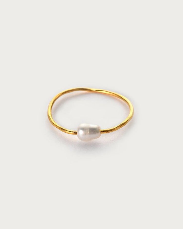 Materials: 18k gold plated stainless steel, freshwater pearl Measurements: size in 6, 7, 8 Waterproof: This item is waterproof and tarnish-free, making it ideal for daily wear. You can confidently wear it while showering, swimming, or simply going about your day. En Route Jewelry, Jewelry Wishlist, Pearl Ring, Fresh Water, Freshwater Pearls, My Jewellery, Daily Wear, 18k Gold, Gold Plate