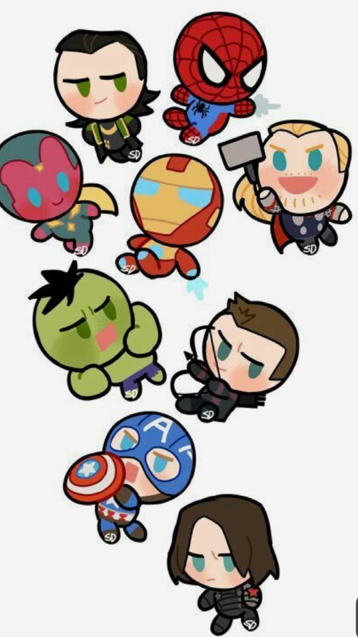 the avengers and spider - man cartoon characters