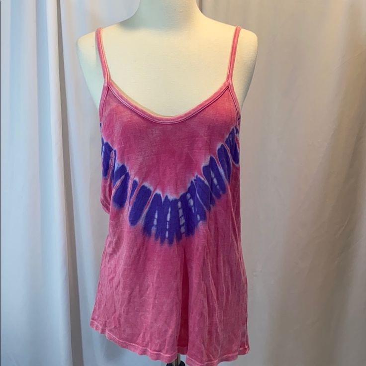 Brand New With Tags Tie Dye Tank Top In Pink & Purple ~ This Is A Loosefitting Tank In A Size Medium ~ I Have Been Selling This Chicago Based Brand For The Last 24 Years! Tagged Medium But Could Fit A Large 100% Rayon ~ Please Compare With Something On Your Closet For Best Fit- Bust - 38” Plus Stretch Waist - 42” Length - 28” Flying High, Tie Dye Tank Top, Pink Purple, High Tops, Tie Dye, Chicago, Dye, Tank Top, Womens Tops