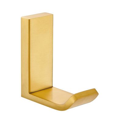 a brass door handle on a white background