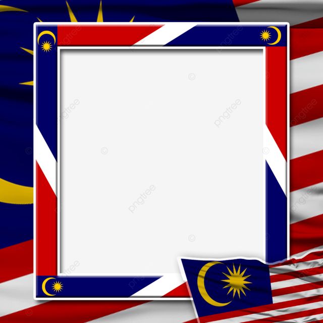 an american and malaysian flag with a frame