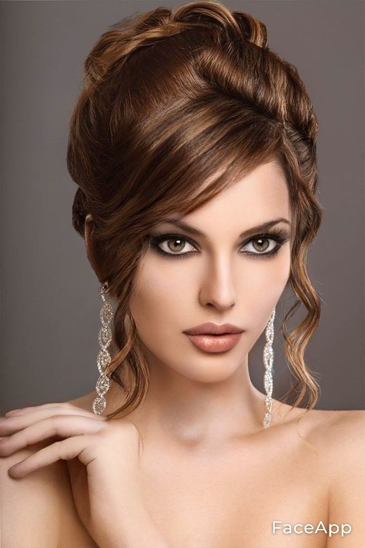 Pageant Hair With Bangs, Glam Hairstyles For Short Hair With Bangs, Hollywood Glam Hair With Bangs, Highlights Brown Hair Short, Updo Hairstyles Tutorials, Sanggul Modern, Hair Style Vedio, Wedding Hair Up, Hair Mistakes