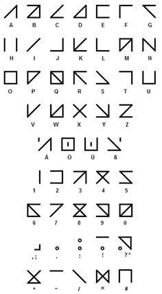 an ancient alphabet is shown in black and white, with the letters as well as numbers