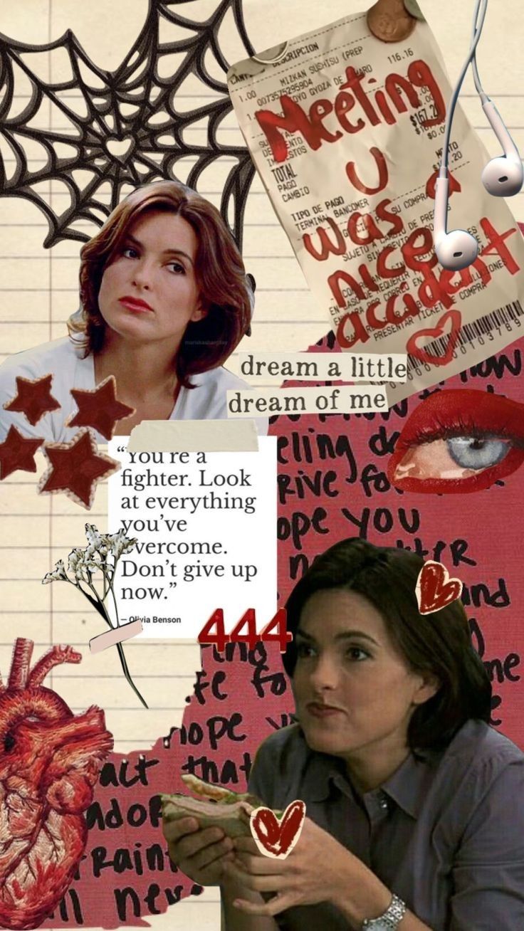 a collage of photos with words and pictures on them, including an image of a woman holding a cell phone