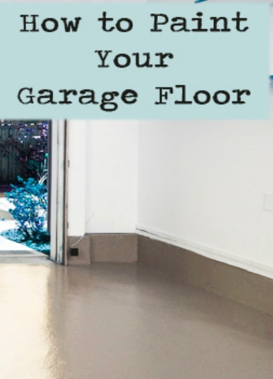 a garage floor with the words how to paint your garage floor