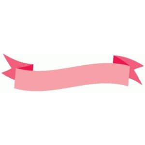 a pink ribbon on a white background