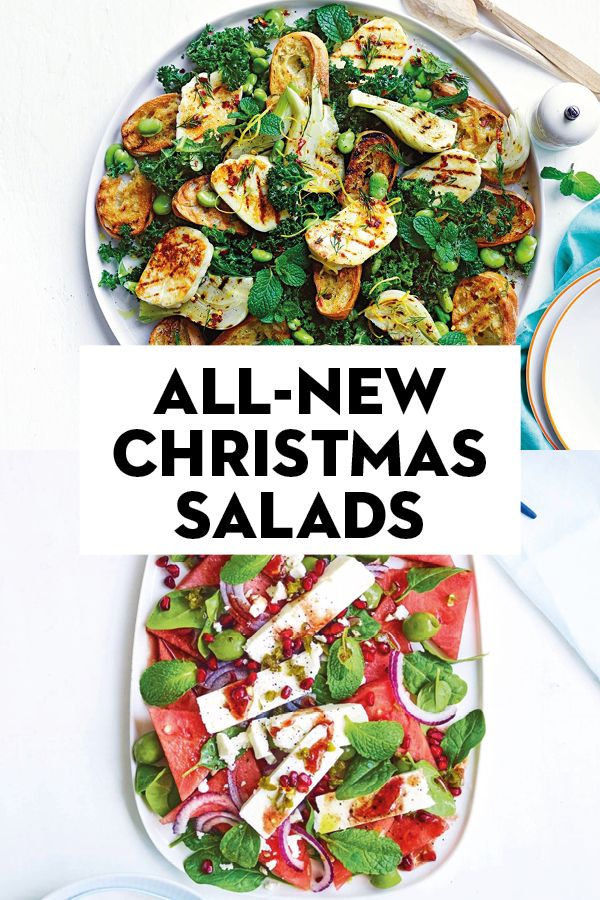 the cover of all new christmas salads