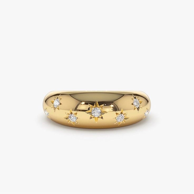 Gently Used Size 6 Originally Bought From Etsy Feel Free To Ask Questions Price Firm For Now Star Setting, Starburst Ring, Gold Starburst, Gold Armband, Domed Ring, Cz Diamond, Rose Gold Diamonds, Dream Jewelry, Moissanite Diamonds