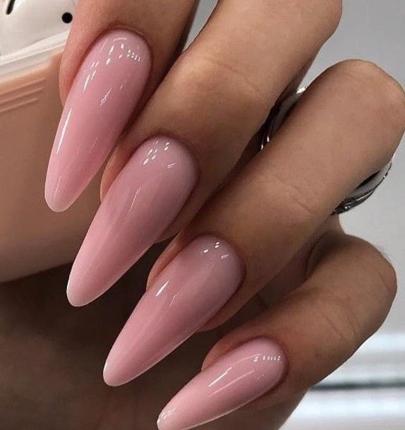 Kutek Disney, Unghie Sfumate, Wow Nails, Casual Nails, Almond Acrylic Nails, Soft Nails, Pink Acrylic, Pink Acrylic Nails, Oval Nails