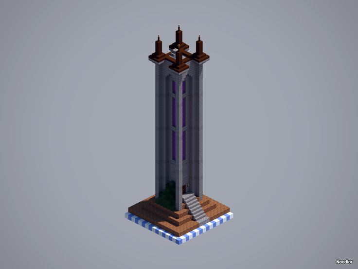 a tall tower with two towers on top