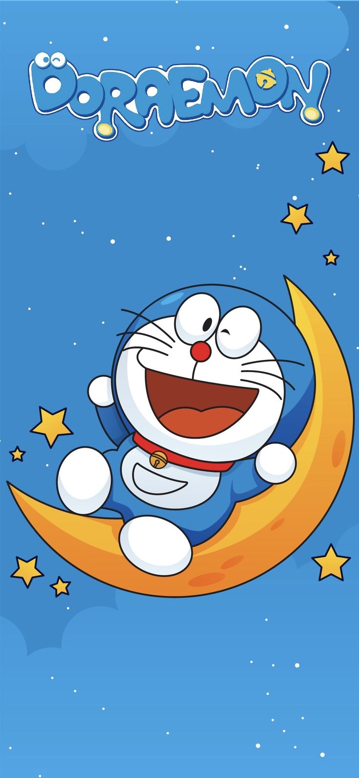 the cartoon cat is sitting on the moon