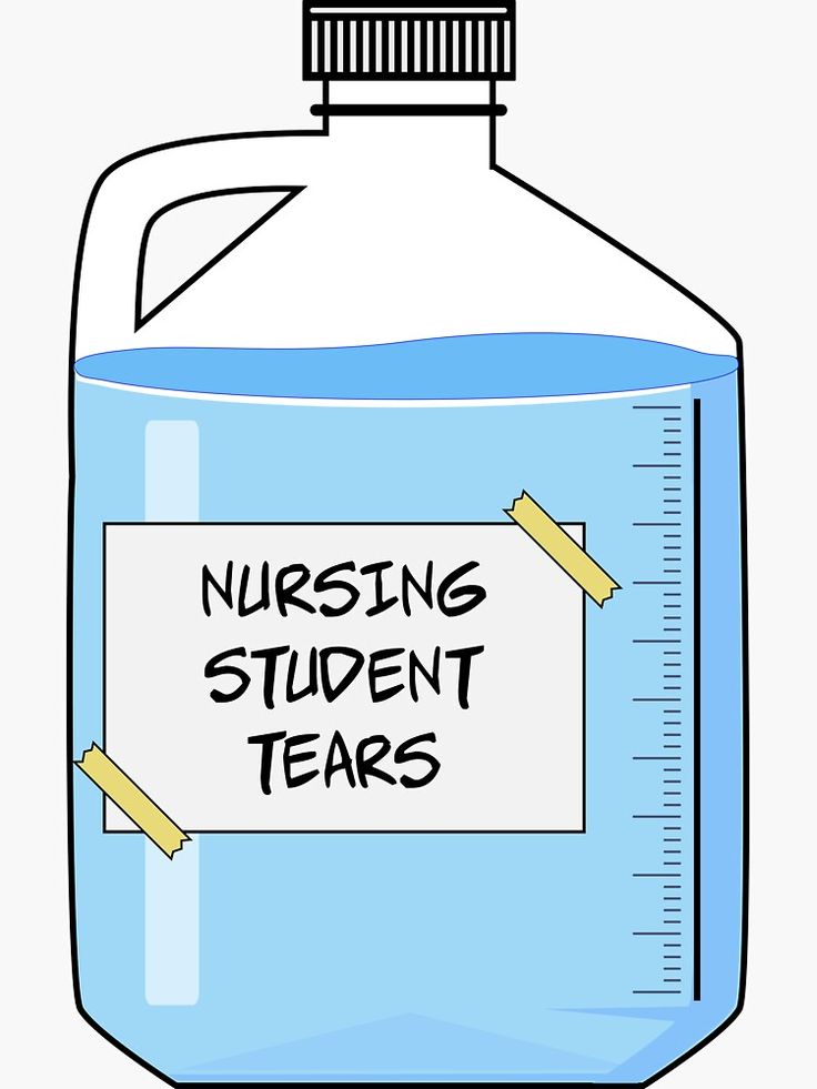 a glass bottle filled with blue liquid that says pschool student tears