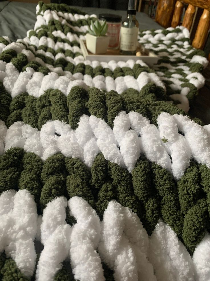 there are many pieces of broccoli laid out on the table for servings