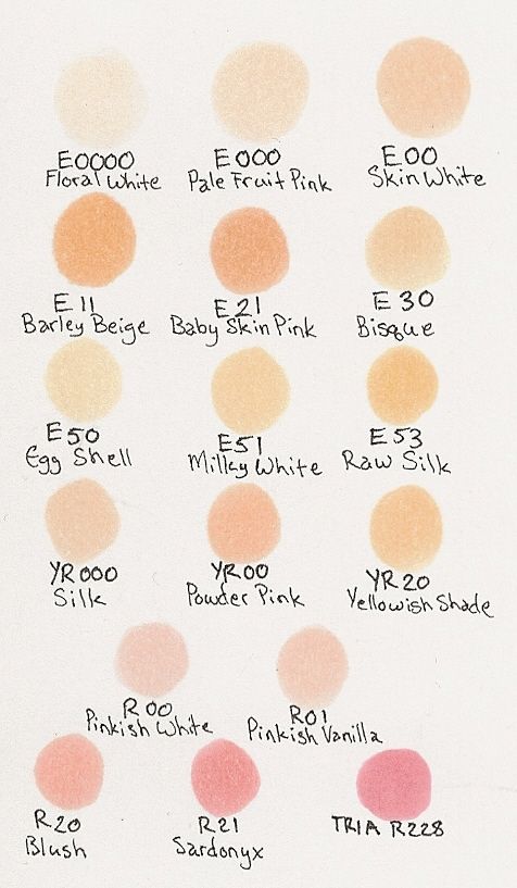 the different shades of lipstick are shown on a white sheet with black writing and numbers