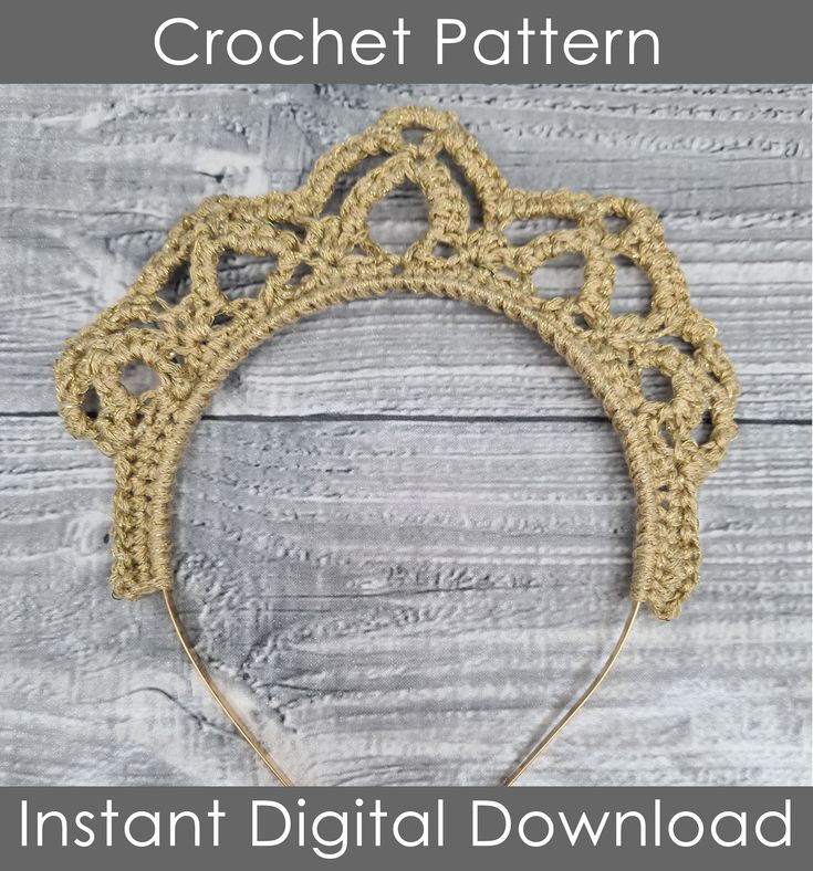 crochet pattern for a headband with the words instant digital download on it