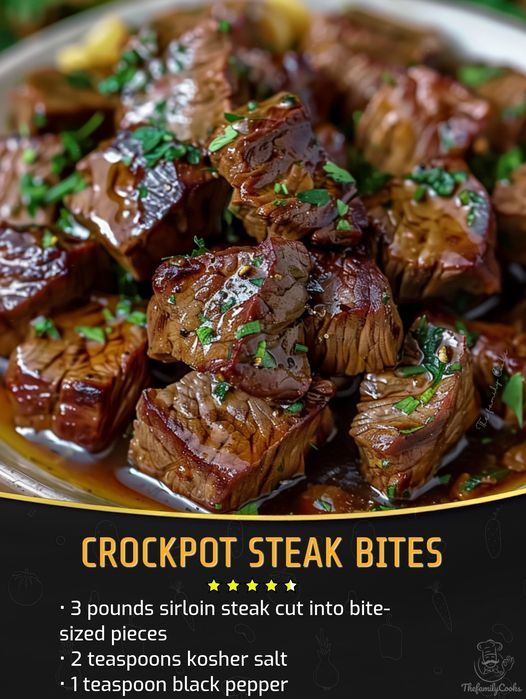 a close up of a plate of food with broccoli and steak bites on it