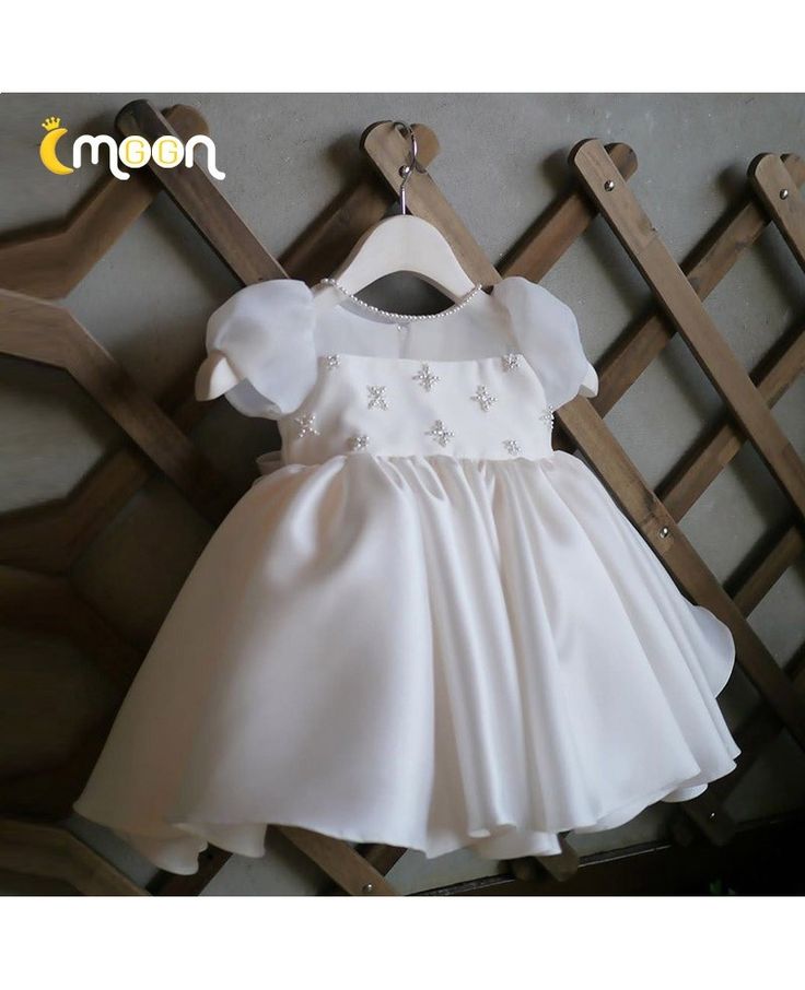 Buy little princess satin flower girl dress sleeved with pearls neckline high quality at affordable price online. Free shipping and pro custom service since 2009. Elegant Princess Dress With Pearl Embroidery For Baptism, White Princess Dress With Satin Bow For Baptism, White Satin Princess Baptism Dress, Baby Flower Girl Dress, Bday Dresses, Girl Silk Dress, Cloth Inspiration, Princess Baptism Dress With Bow, White Princess Baptism Dress With Bow