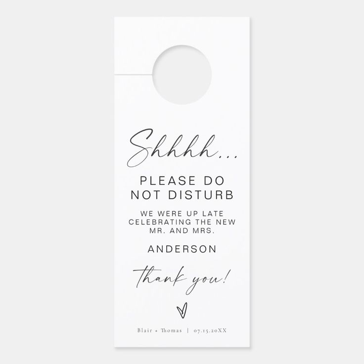 a white door hanger with the words sith please do not disturb