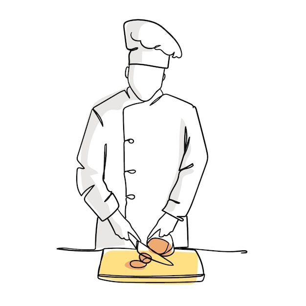 a chef is preparing food on a cutting board