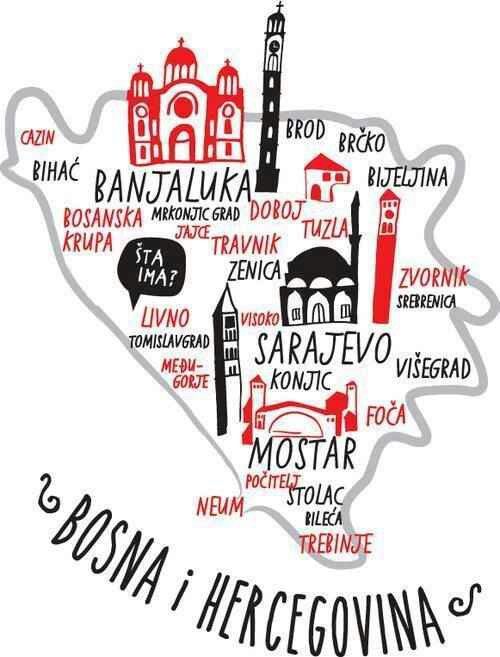 an illustrated map of the city of bologna, italy in red and black on white