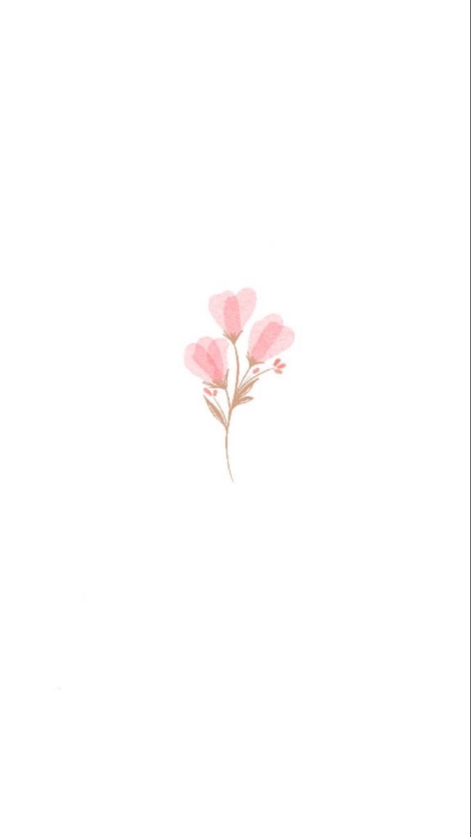 a pink flower on a white background with watercolors in the foreground and bottom right corner