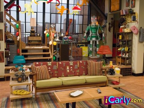 the big bangzle show is set up with furniture and decorations