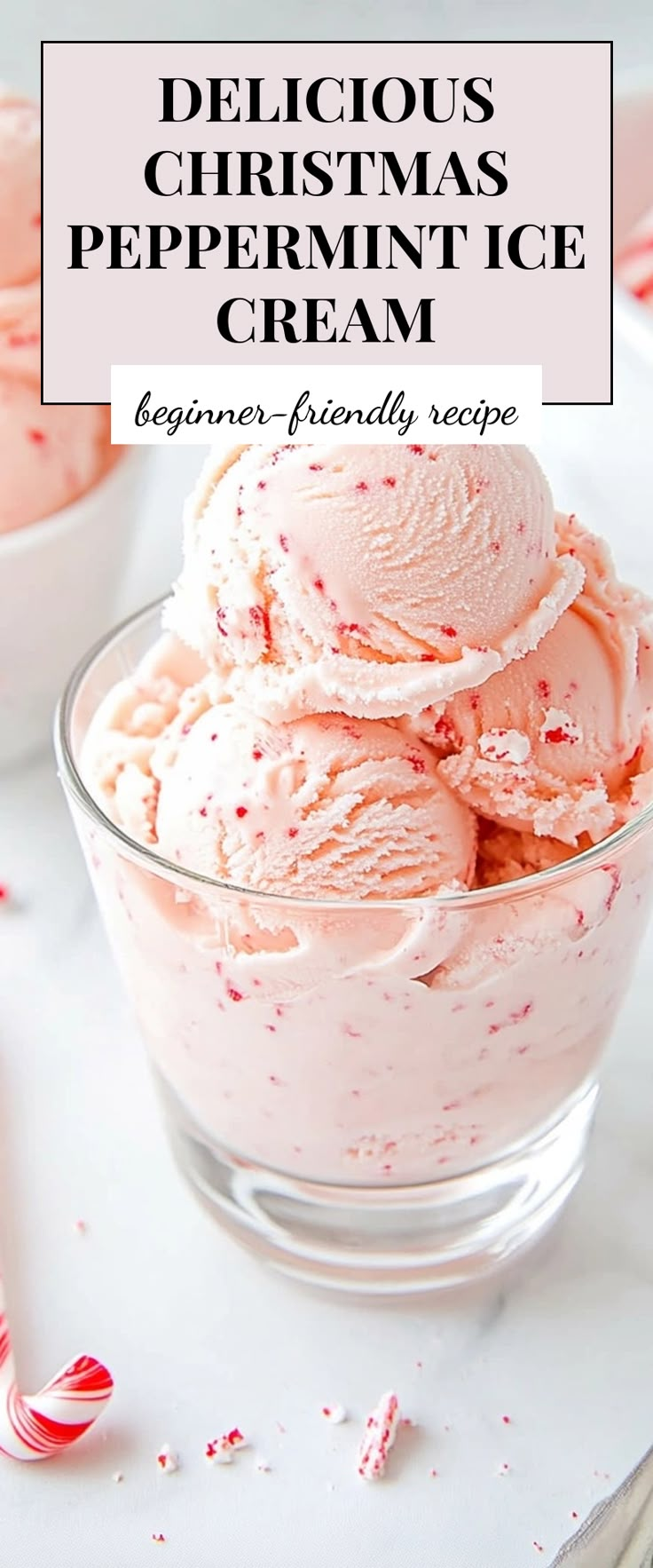 Image for Delicious Christmas Peppermint Ice Cream Christmas Ice Cream Flavors, Christmas Ninja Creami, Christmas Ice Cream Recipes, Peppermint Stick Ice Cream, Kitchen Aid Ice Cream, Ninja Ice Cream Recipe, Ninja Creamy, Holiday Ice Cream, Ninja Ice Cream