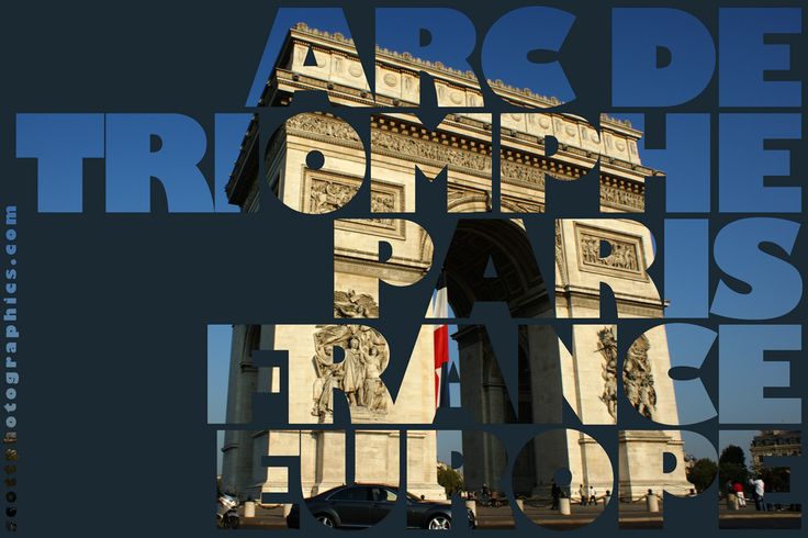 an image of the arc de trioes paris france collaged with photoshopped onto it