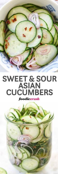 Asian Pickled Cucumbers, Easy Pickled Cucumbers, Asian Cucumbers, Pickled Cucumbers Recipe, Asian Pickles, Thai Cucumber Salad Recipe, Pickles Cucumbers, Thai Cucumber, Thai Cucumber Salad