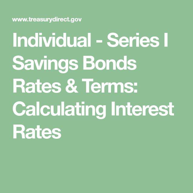 the words individual - series savings bonds rate & terms calculating ...