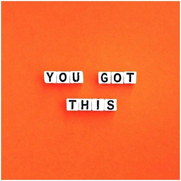 the word you got this spelled with small cubes on an orange background