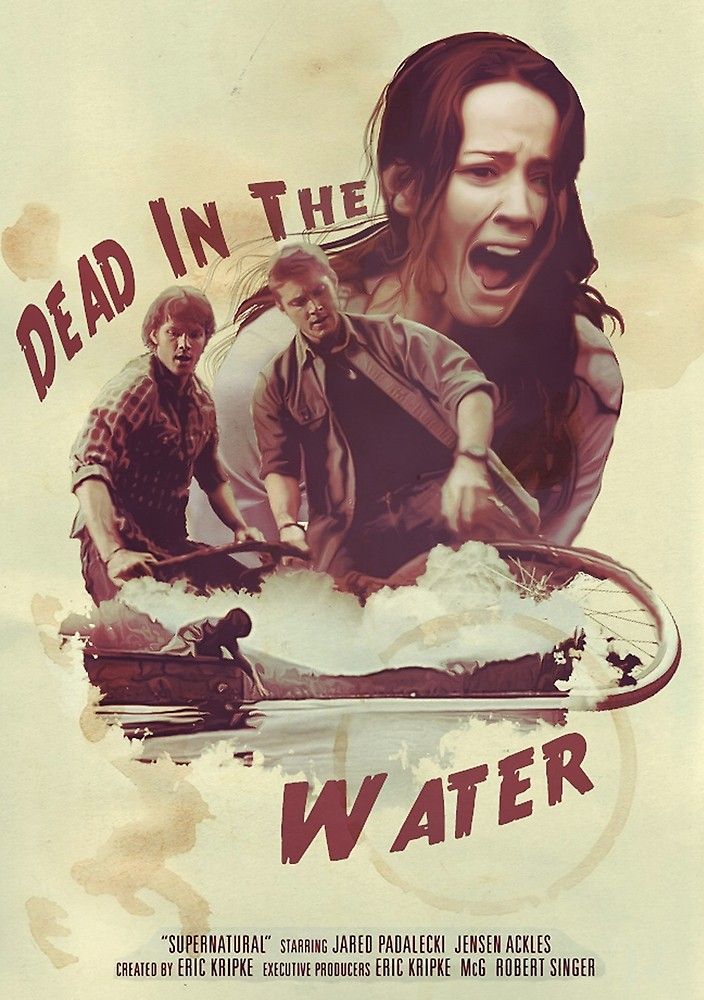 a movie poster with the words dead in the water