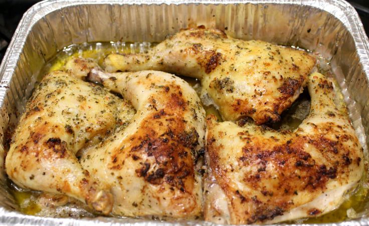 the chicken is cooked and ready to be served in the oven or on the grill