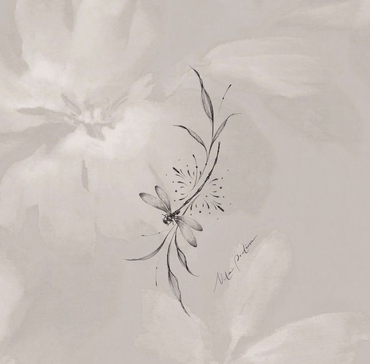 a black and white drawing of a flower on a light gray background with the word love written in cursive writing