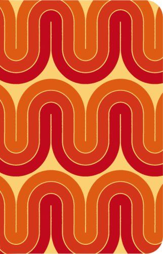 an orange and red pattern with wavy lines on the bottom, in shades of yellow