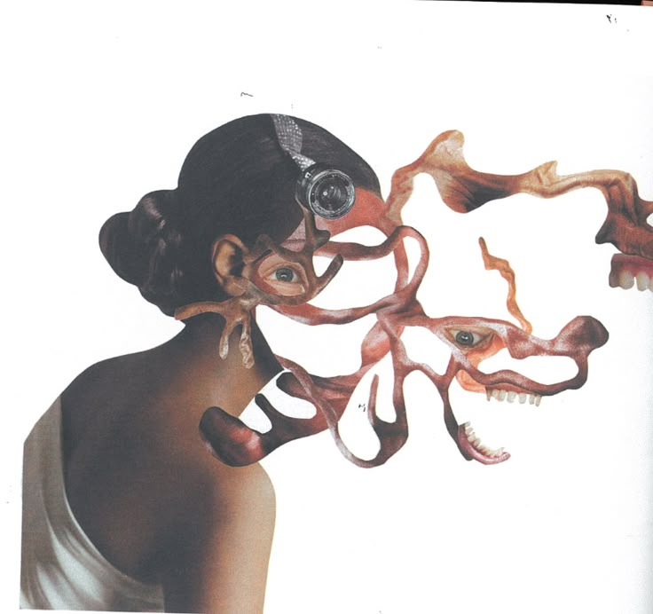 an image of a woman with octopus tentacles on her face