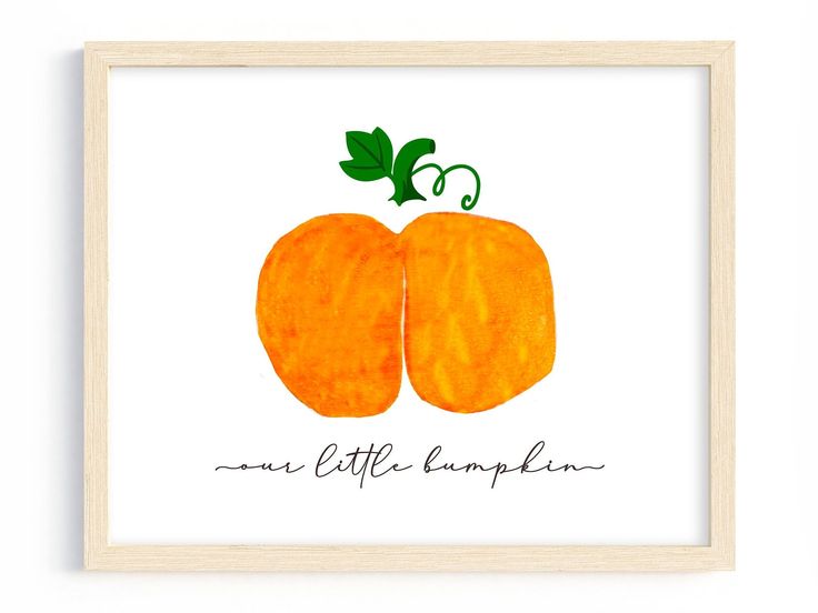 an orange print with the words little pumpkin on it